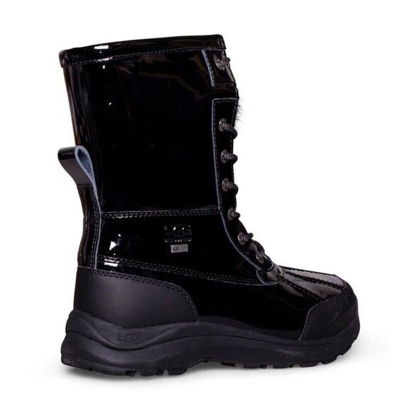 NWOB UGG ADIRONDACK III PATENT WOMEN BOOTS LEATHER Black US 7 EU 37/38 Tall - Picture 3 of 6